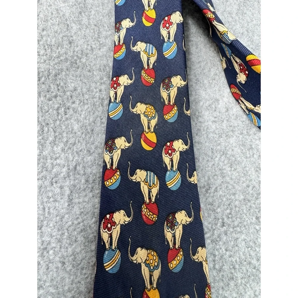 Brooks‎ Brothers Makers Silk Necktie Circus Elephant Print Novelty USA Made